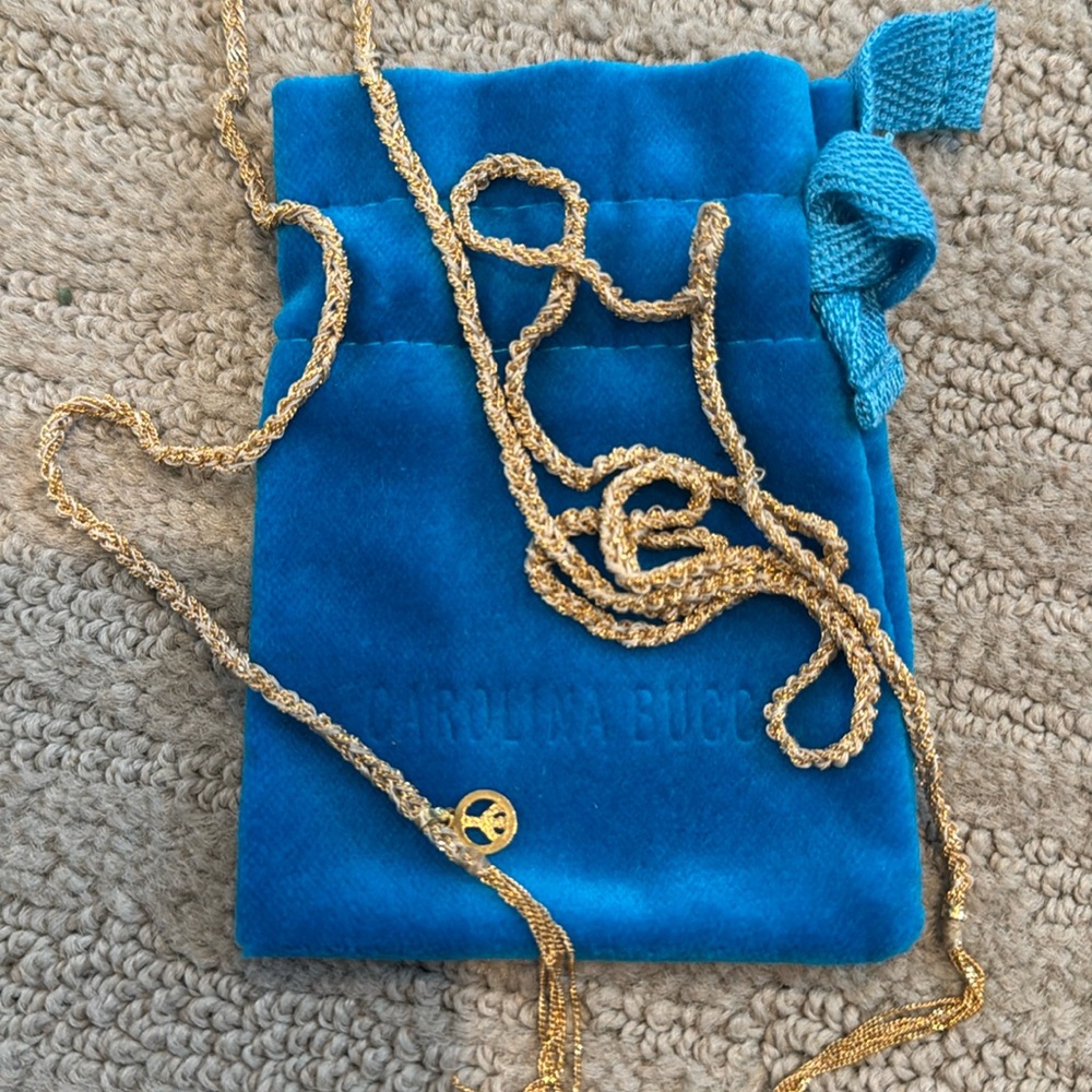 Carolina Bucci Lucky Necklace With Peace Charm